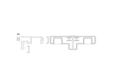 Patio Fold vodící kolejnice 5000 mm R072 bílá  (312799)