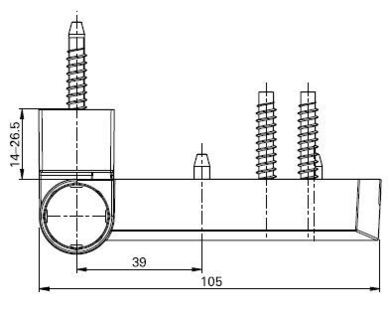 Dveřní závěs PS 27 14-17,5 105-42, bílý RAL 9016  (492579)