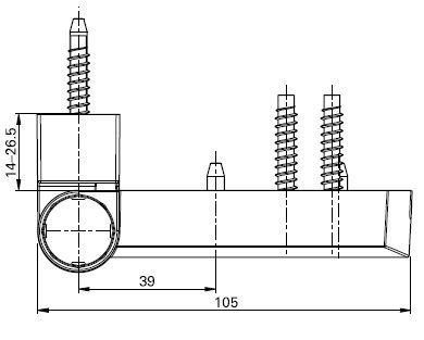 Dveřní závěs Roto PS 27 17-20,5 105-42, hnědý RAL 8077  (492588)