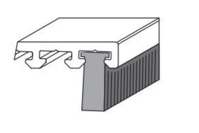 Kartáčové těsnění PB48 FinSeal 17 mm, šedé  (604872)