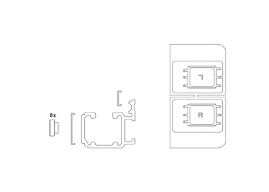 Patio Fold nosná kolejnice 3000 mm R053 střední bronz  (642440)