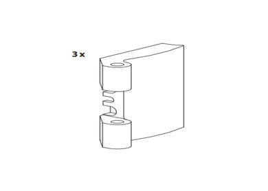 Patio Fold závěs (3 ks v balení) 40 mm R072 bílý  (733366)