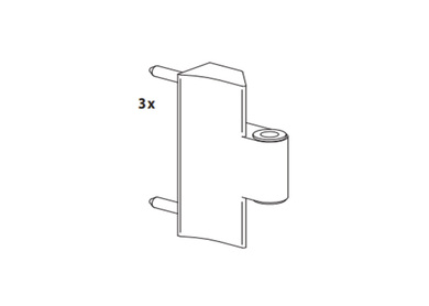 Patio Fold rámové ložisko 16 mm / kolík 25 mm R072 bílé  (733375)