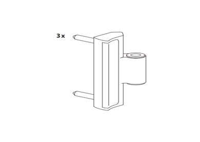 Patio Fold křídlový závěs 20 mm / kolík 25 mm R011 stříbrný  (734363)