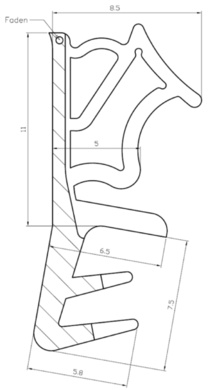 Těsnění pro vchodové dveře SC312  (ES000081)
