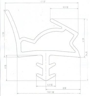 Těsnění pro interiérové dveře SAP2  (ES00102)