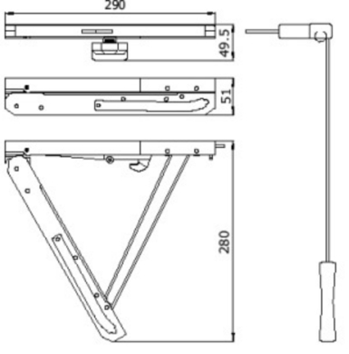 Lankový otvírač Newton F7, kompletní sada, RAL9010 - bílá  (F79010)