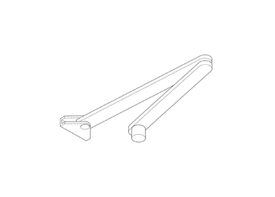 Geze - TS 2000/4000 ramínko bez aretace,bílé (RAL9016)  (GE102423)