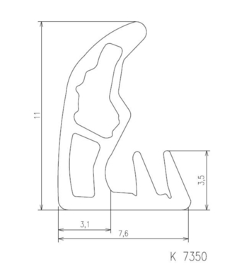 Přídavné těsnění bílé  (K7350BIS)