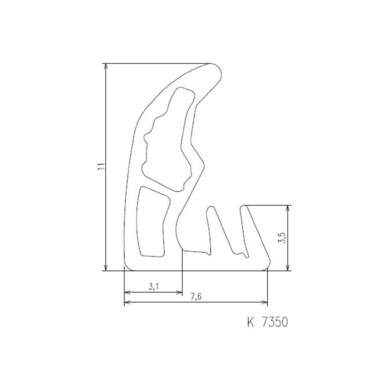 Přídavné těsnění světle hnědé  (K7350SHS)