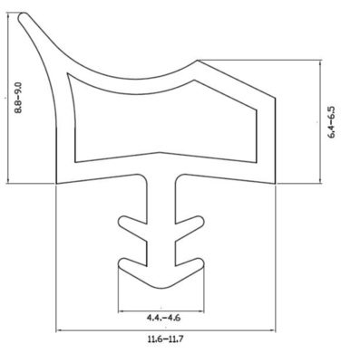 Těsnění pro interíérové dveře H2002  (es000095)