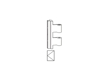 Otvíravý závěs – křídlová část Power Hinge středový dřevo  (es000586)